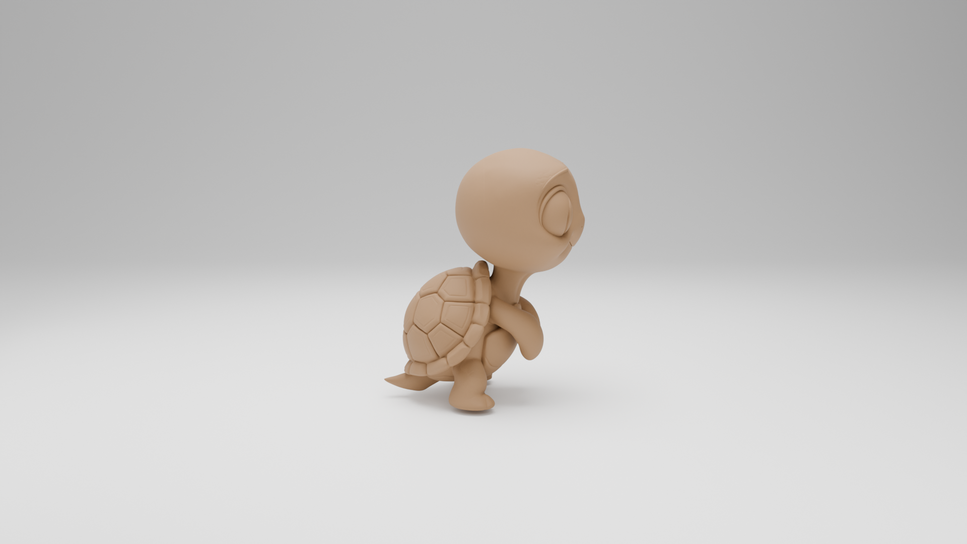 A wood-textured turtle figurine showing its fine wood-grain surface
