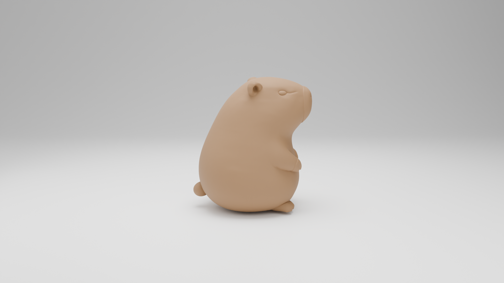 A hand-painted wood-textured capybara figurine, ready for a craft night