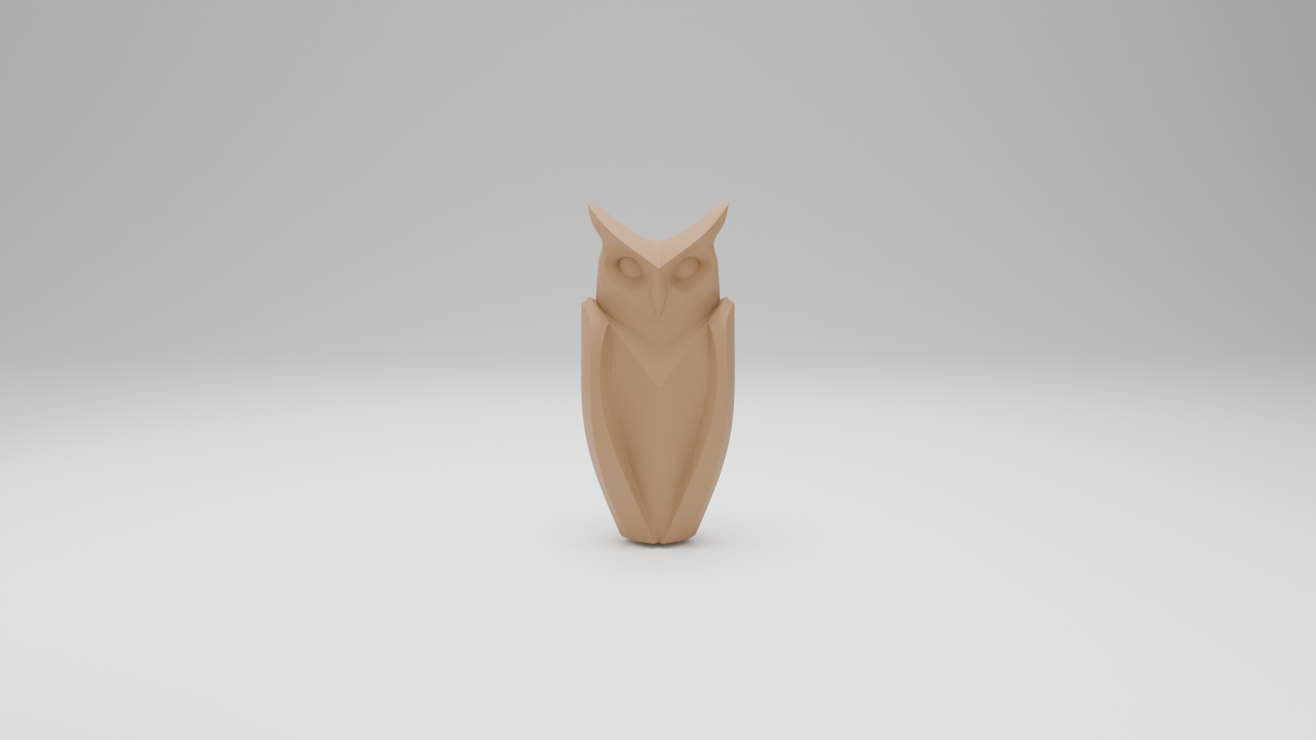 A hand-painted wood-textured owl figurine styled as a cozy gift